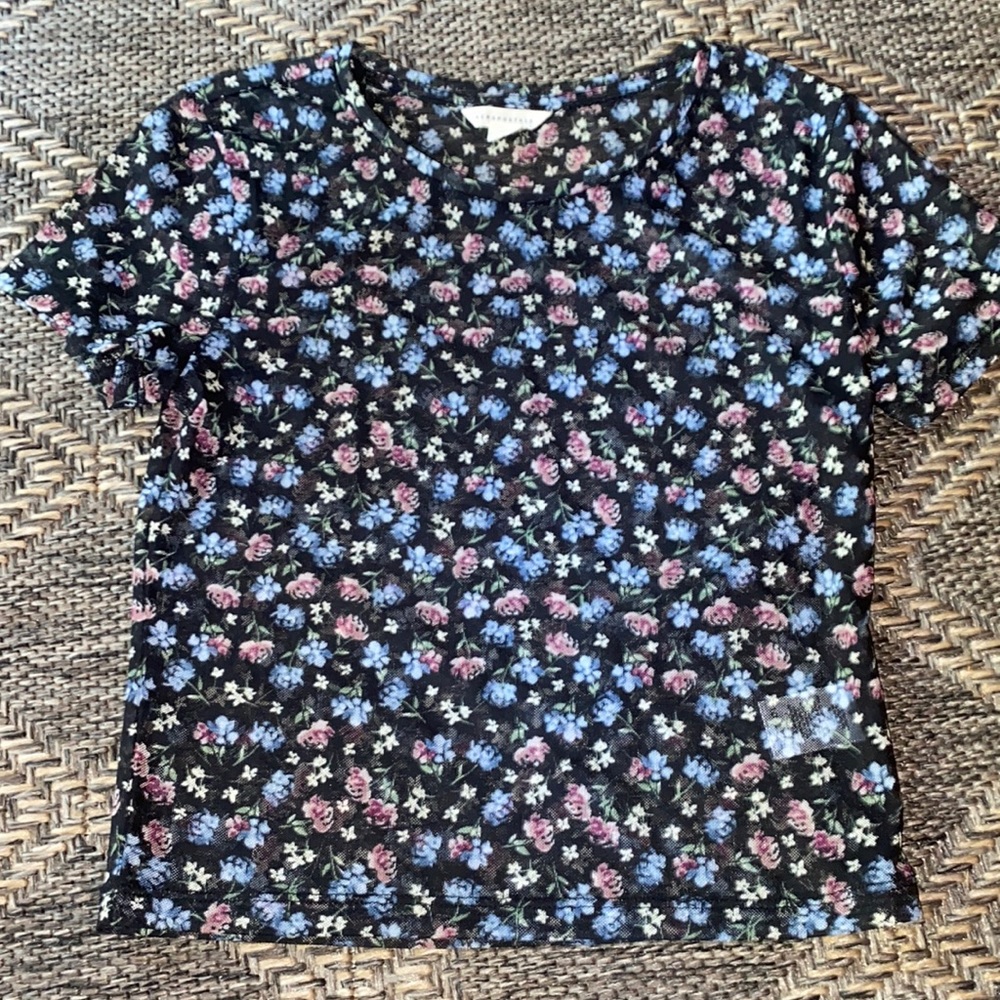 Aeropostale Mesh Floral Top